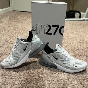Nike Air Max 270 White and Black Sneakers